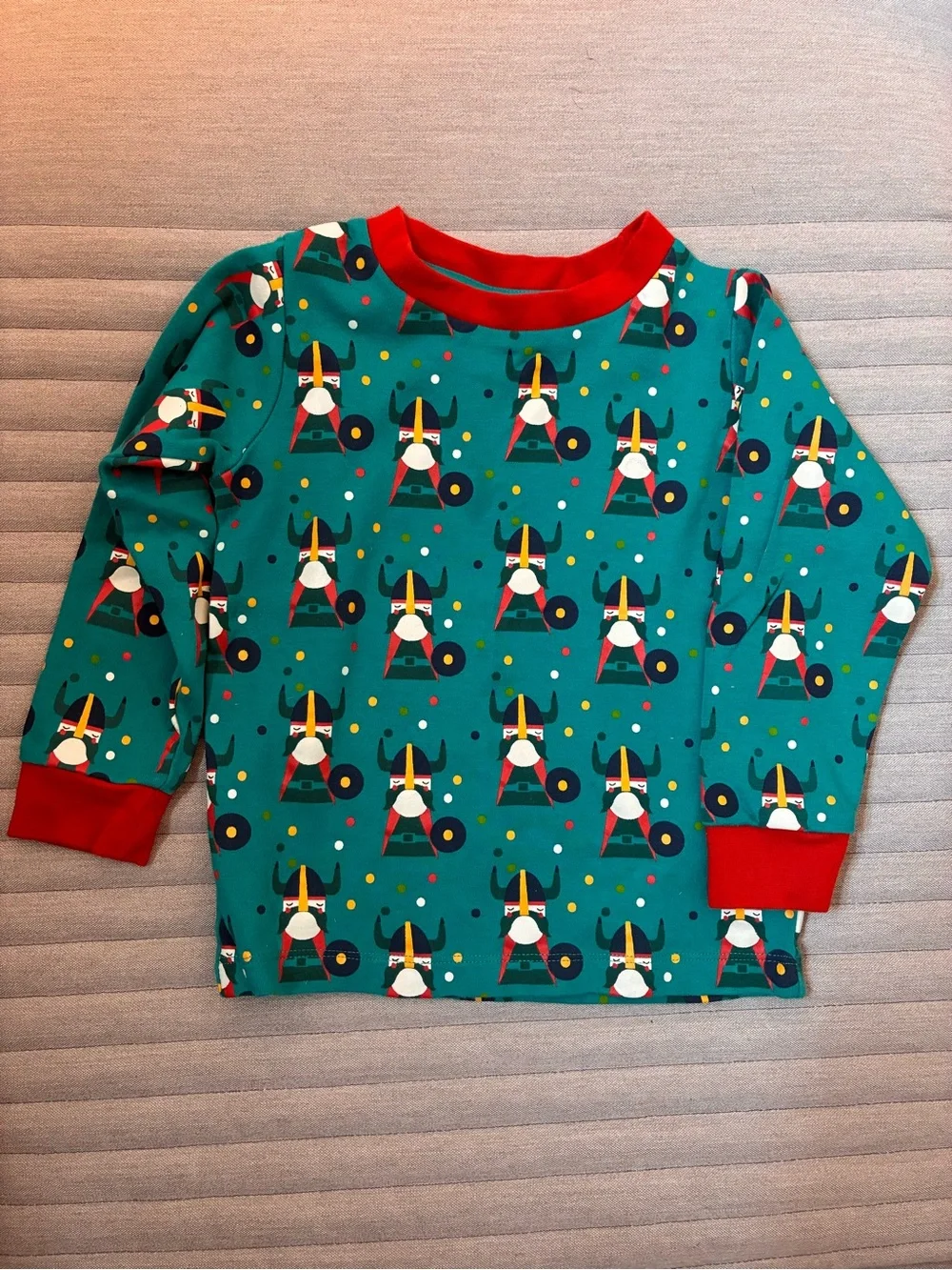 Little Green Radicals Viking Print Pajama Set, Size 2-3 Years